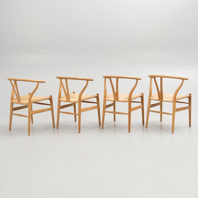Hans J. Wegner, chairs, 4 pcs, model CH24 "The Wishbone Chair", Carl Hansen & Son, Odense, Denmark.