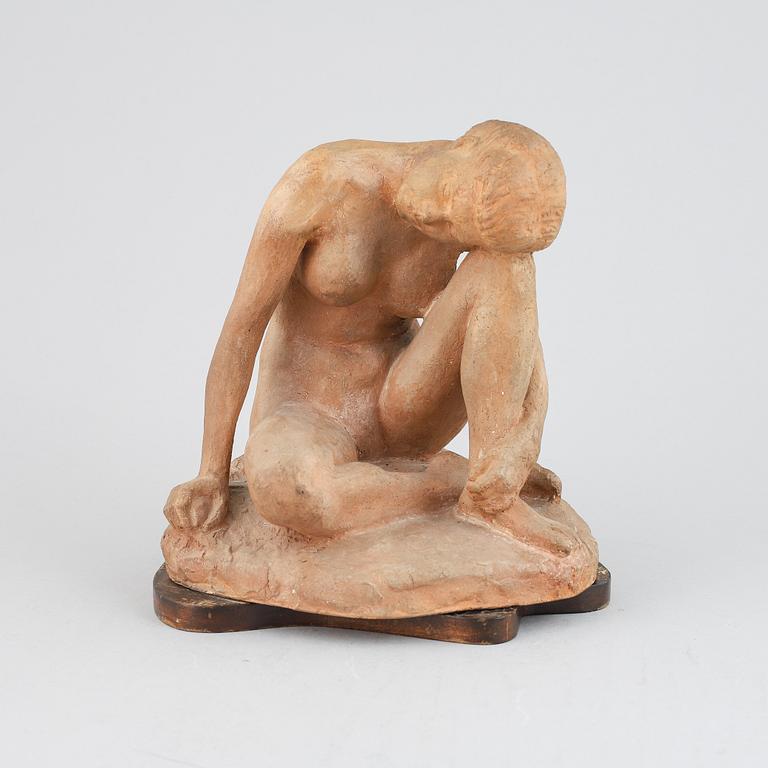 Nils Möllerberg, skulptur, terracotta, signerad.