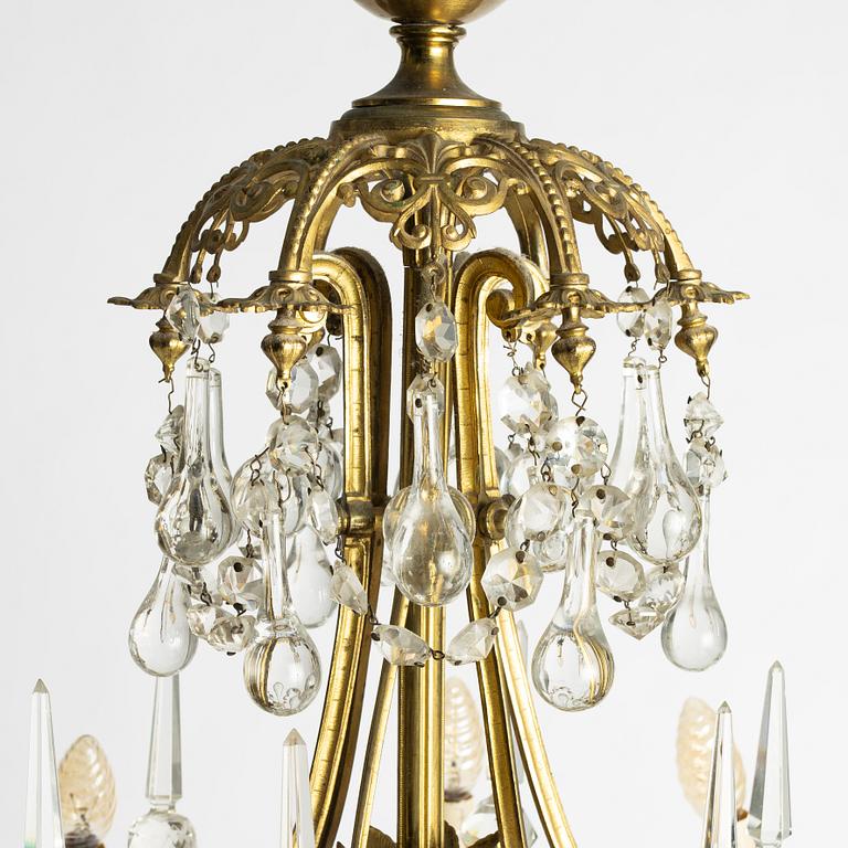 A chandelier, late 19th Century.