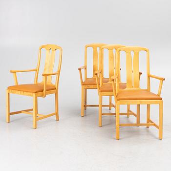 Carl Malmsten, Armchairs, 4, "Ambassadör", Åfors Möbelfabrik, late 20th century.
