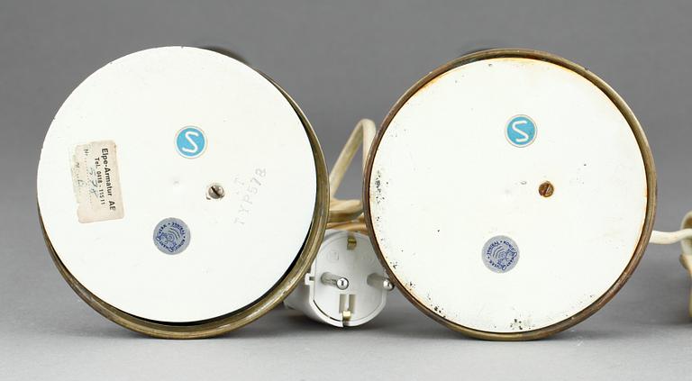 BORDSLAMPOR, ett par, 1900-tal.