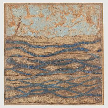 Francesca Mascitti-Lindh, relief "Onda", stengods, signerad F. Lindh.