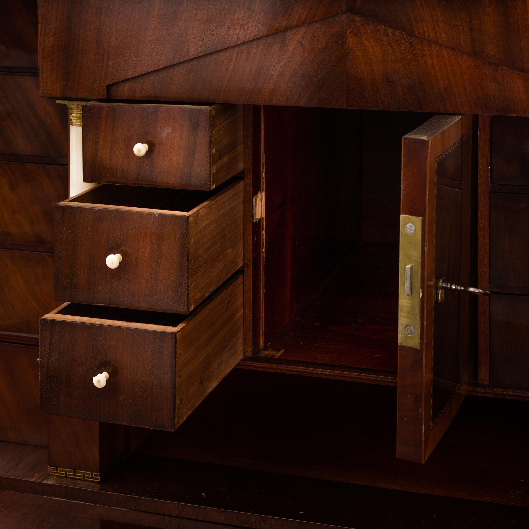 An Empire secretaire, Stockholm, first half of the 19th century.