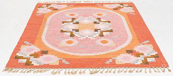 Ingegerd Silow, rölakan, signerad IS, ca 230 x 170 cm.