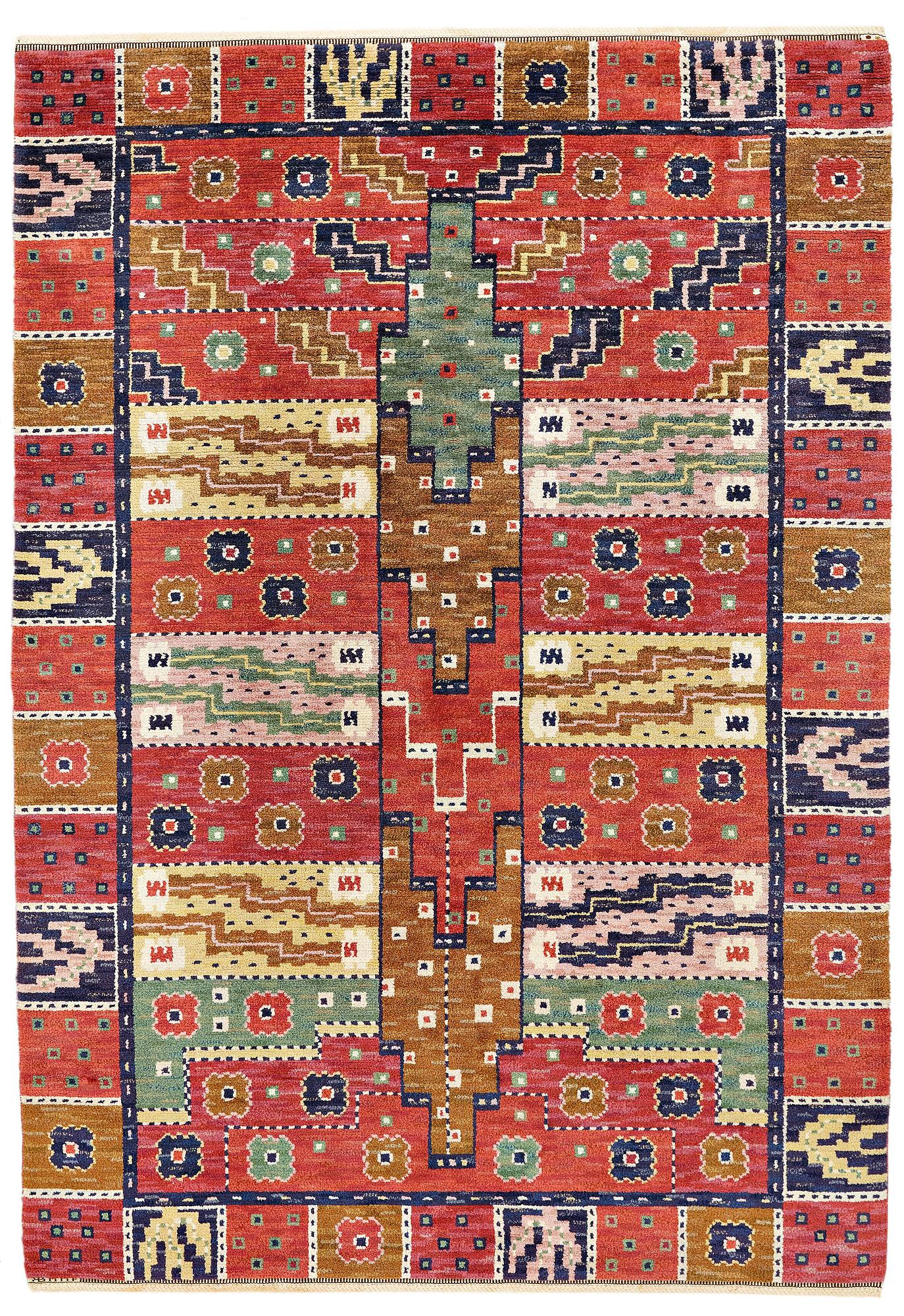 Märta Måås-Fjetterström, MATTO, "Tornet", knotted pile, ca 307,5 x 212,5 cm, signed AB MMF.