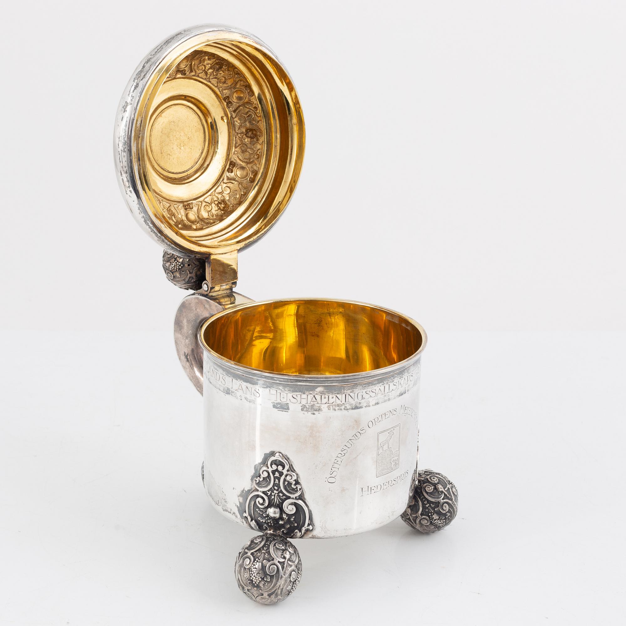 A Swedish Silver Tankard, mark of Guldsmeds Ab I Stockholm Försäljn, Stockholm 1920.