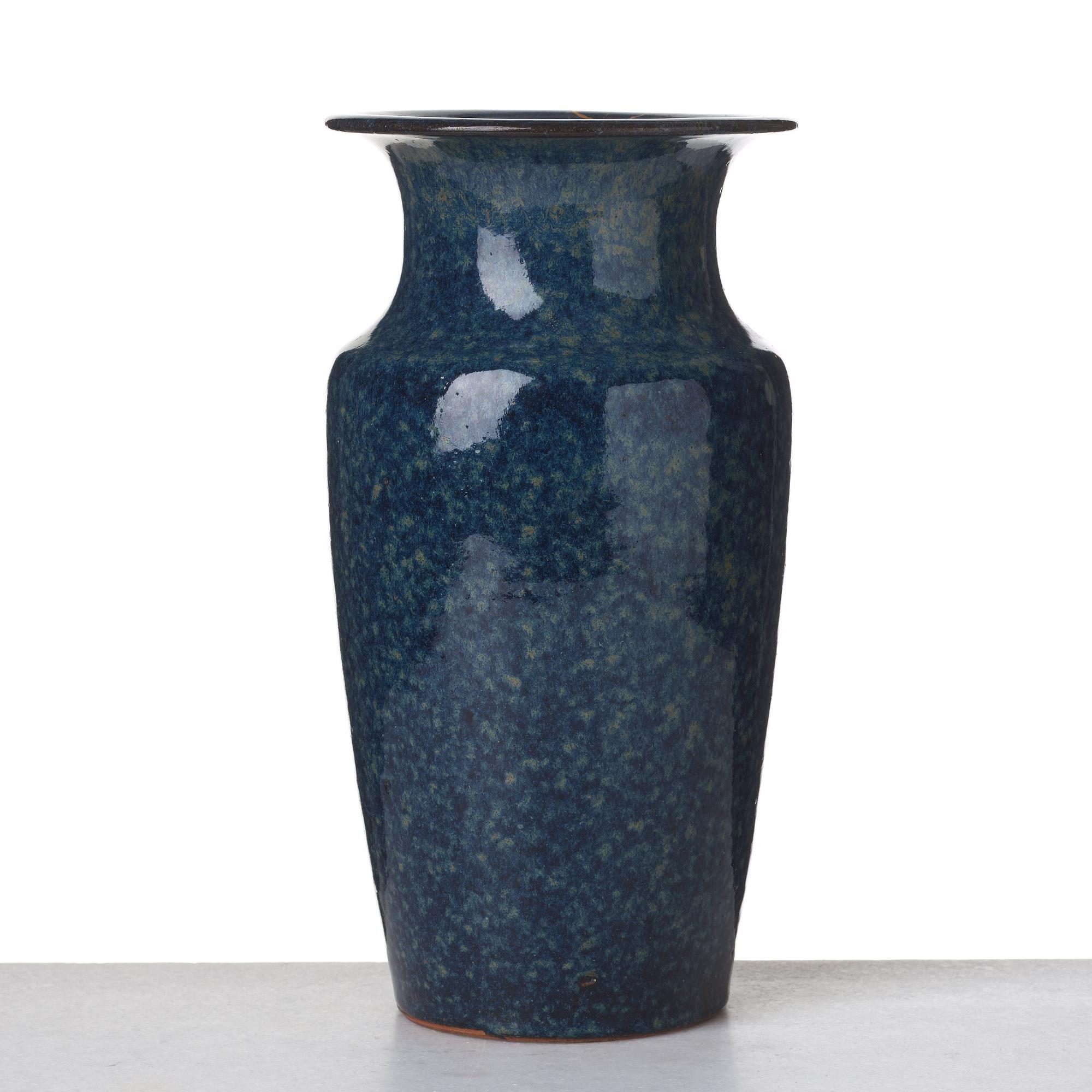 Gunnar Nylund, a stoneware ewer, Rörstrand, and a vase by unknown designer, mid 20th century.