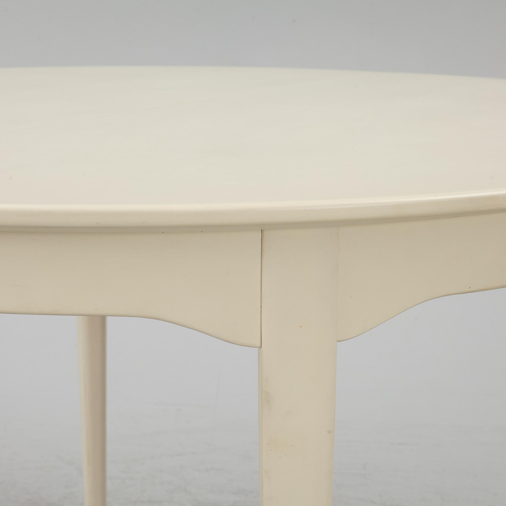 Carl Malmsten, dining table, 2 armchairs, 4 chairs, "Talavid", Waggeryd's Furniture Factory, second half of the 20th century.