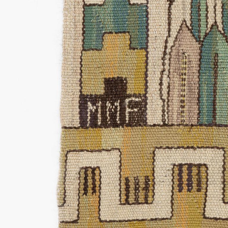 Märta Måås-Fjetterström, a drape, "Taraxacum", tapestry weave, c 255 x 155 cm, signed MMF.