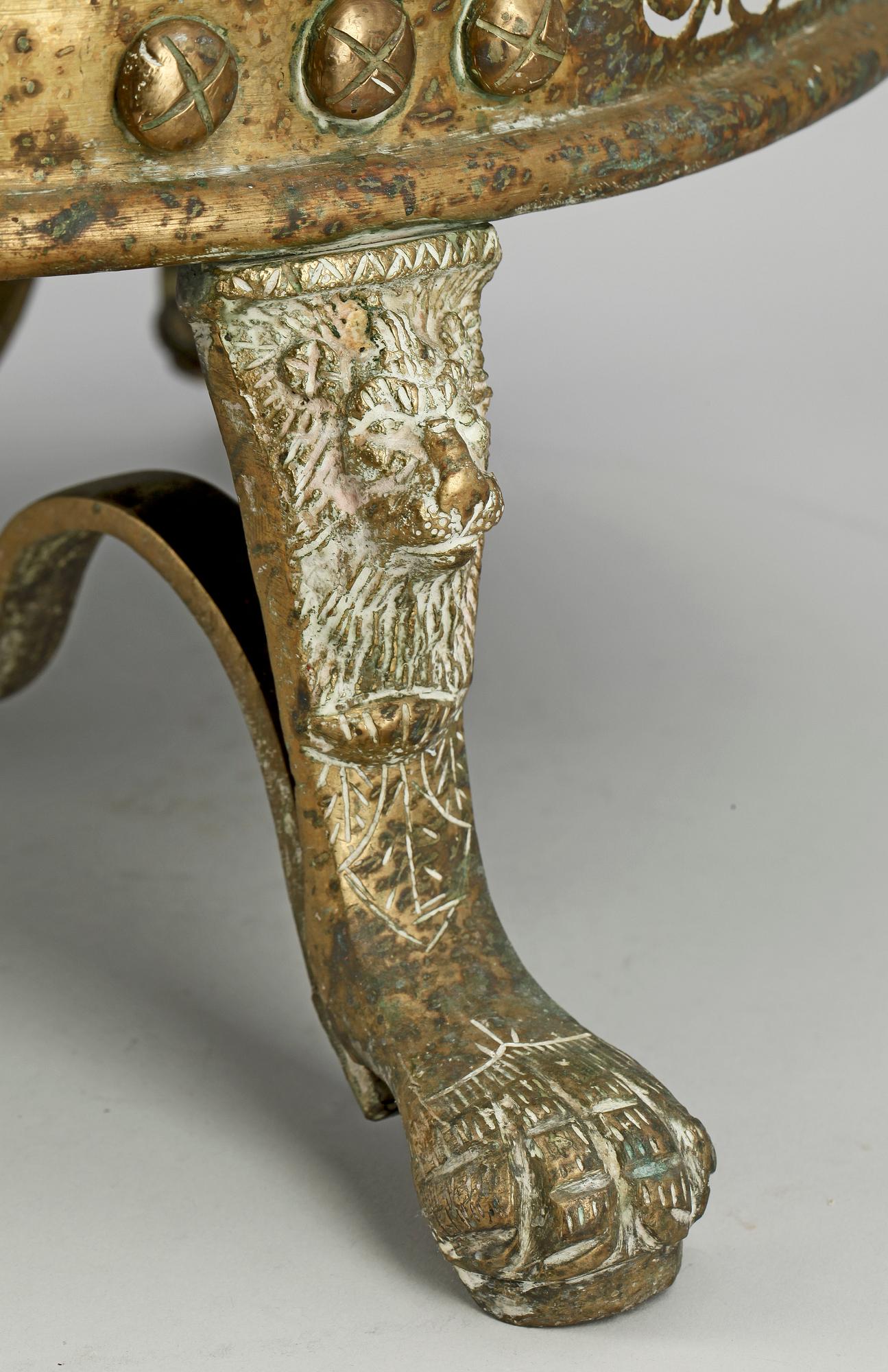 GLÖDFAT, mässing, orientaliskt, 1800/1900-tal.