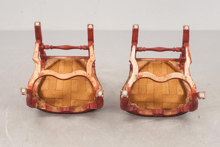 STOLAR, ett par, senbarock. 1700-talets andra hälft.