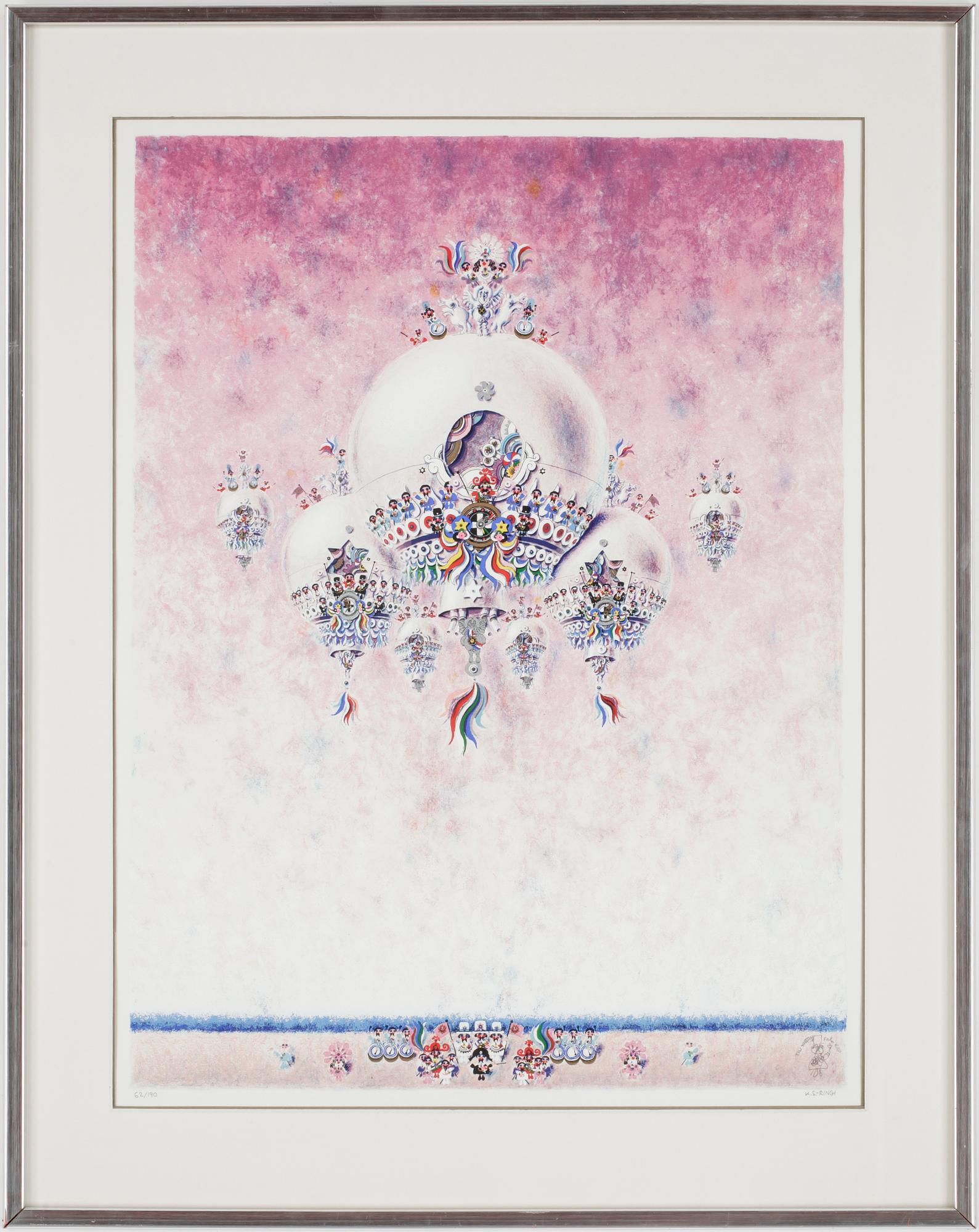 KJELL RINGI, färglitografi, sign och numr 62/190.