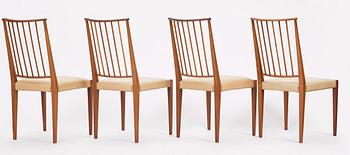 Josef Frank, a set of four model '970' chairs, Firma Svenskt Tenn, mid-20th Century.