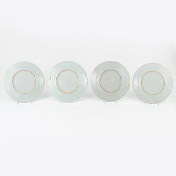 Nine Blue and White Porcelaine Plates, China, 18th-19th century.