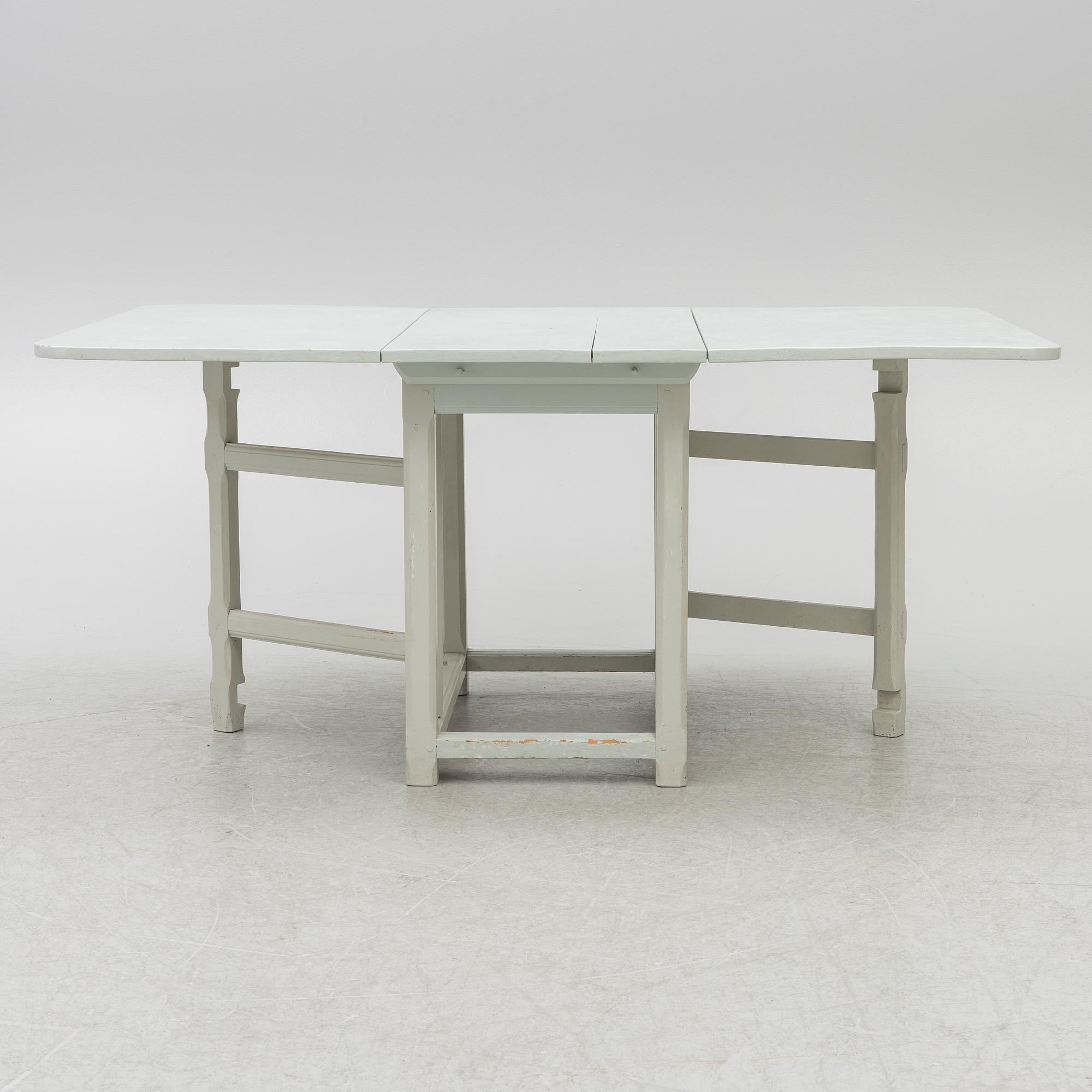 A 19th century drop-leaf table, Sweden.