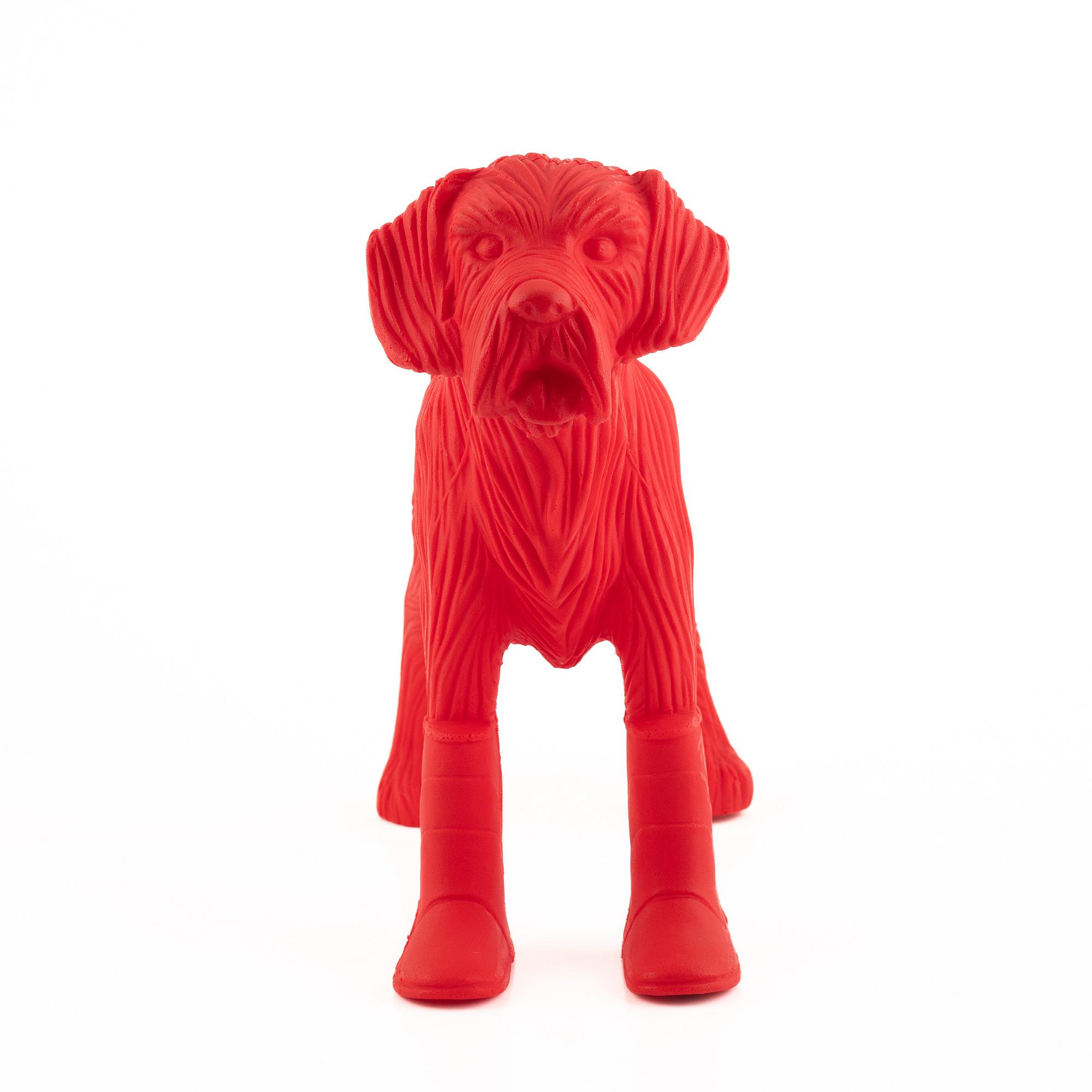 William Sweetlove, "Cloned Schnauzer with Water Bottle" (Red).