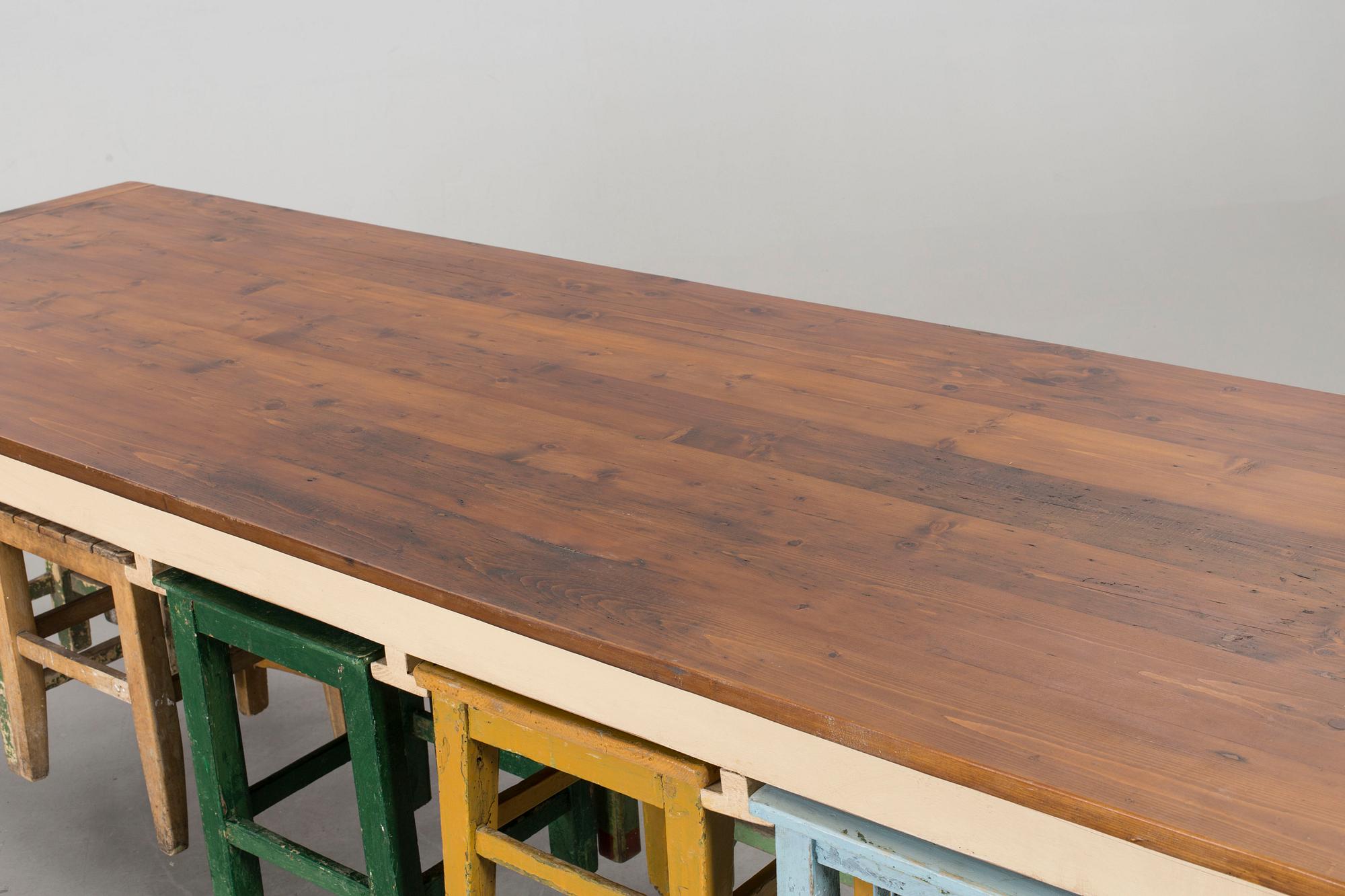 A Table with stools modern making.
