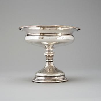 SKÅL PÅ FOT, silver, Lars Larson & Co, Stockholm 1872.