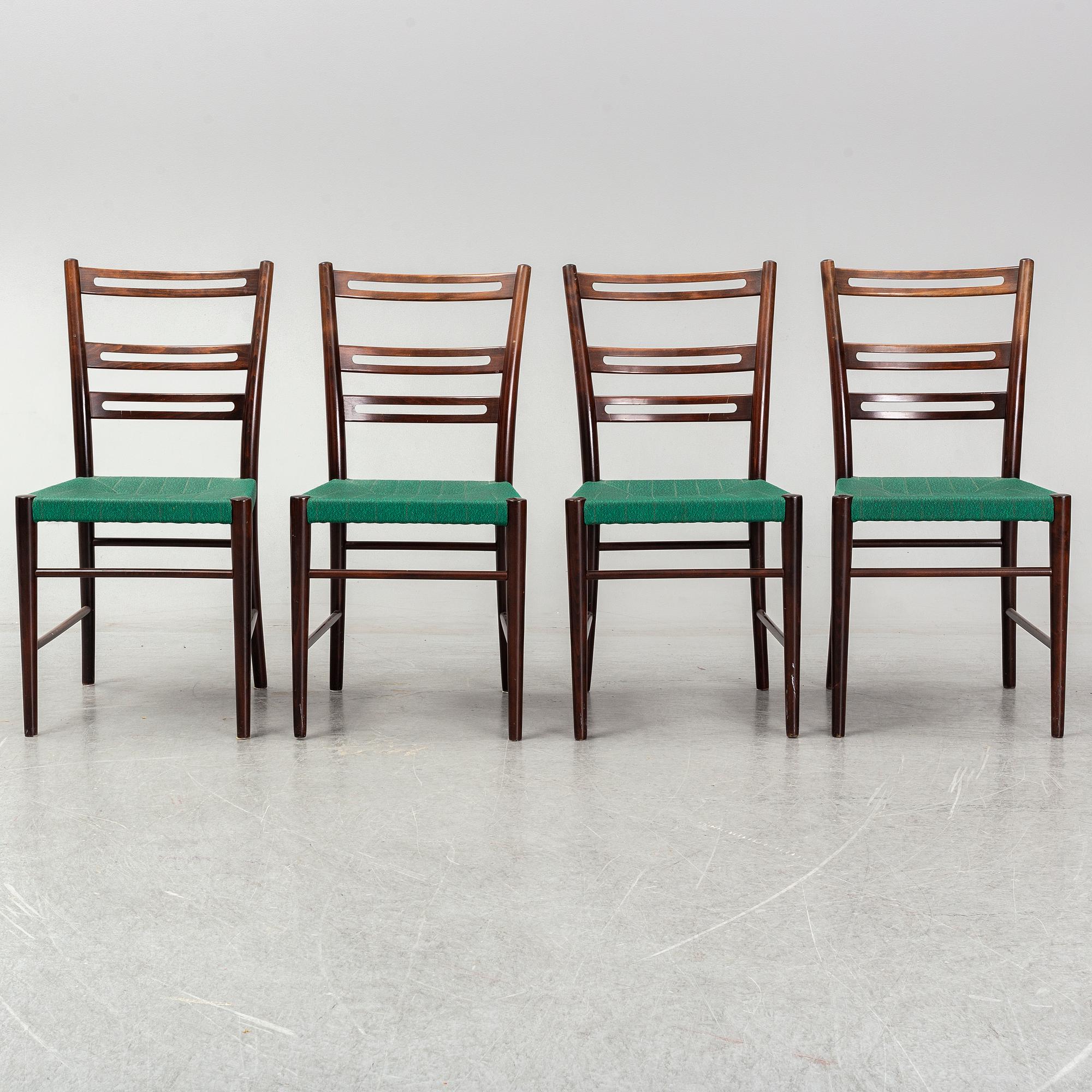 Four 1930s/1940s chairs by Gemla, Sweden.