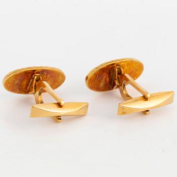 MANSCHETTKNAPPAR, 18K guld.