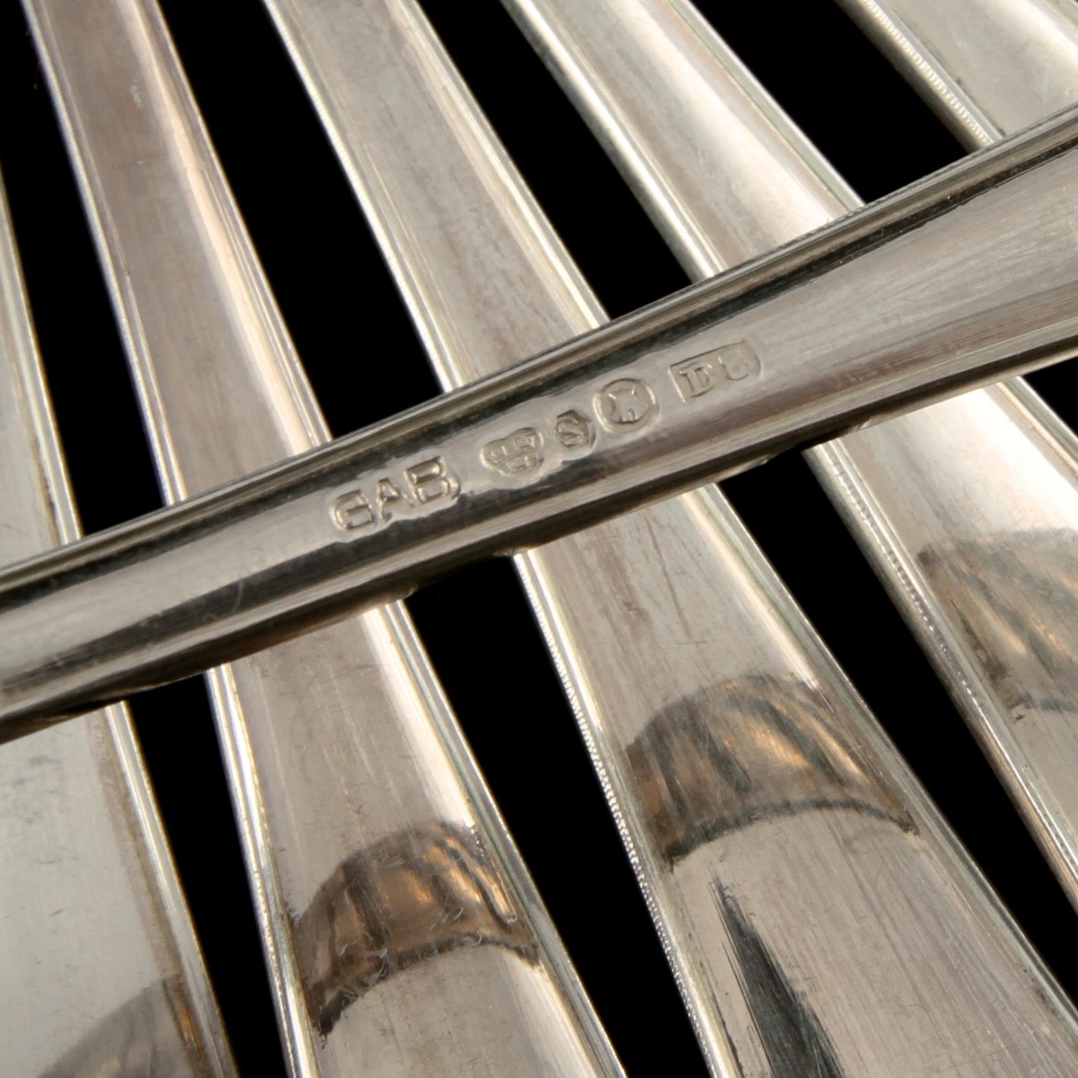 MATSKEDAR, 12 st, silver, "Vasa", GAB, Stockholm, 1930. Vikt 640 g.