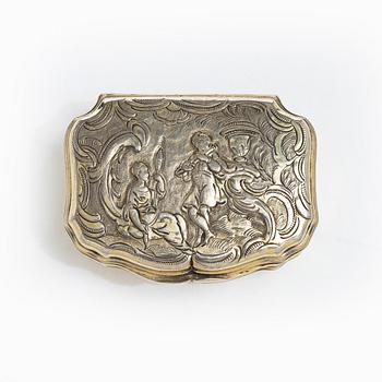 Snuffbox, silver, Louis XV, second half of the 18th century.