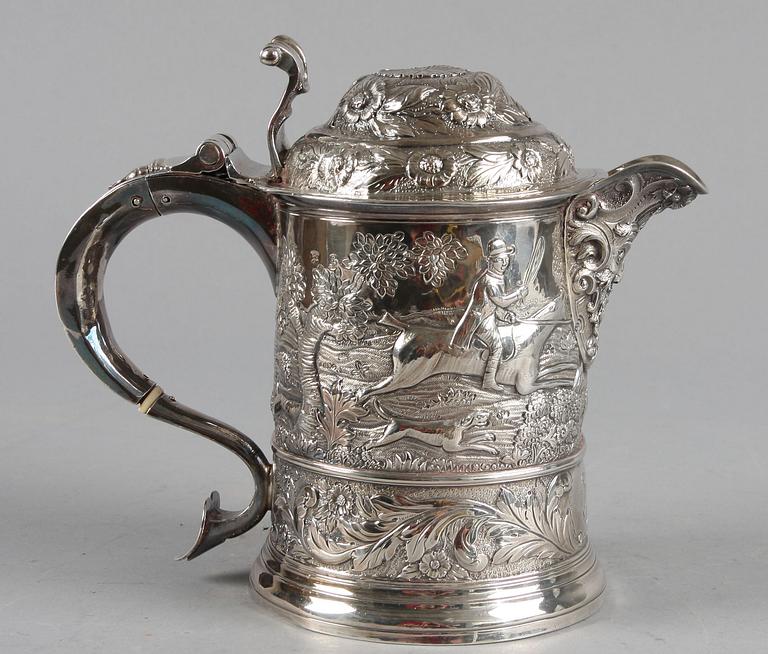 STOP, silver, otydliga stämplar, London ev Exeter, England. 1800-tal. 850 g.