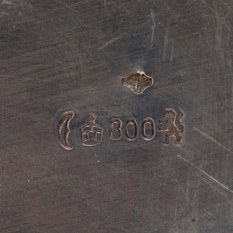 TESERVIS, 3 delar. 800-silver. Tyskland tidigt 1900-tal. 
Totalvikt 938 g.
