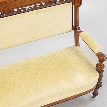 A sofa, two armchairs and four chairs, mahognay, Baltic area, second part of the 19th Century.