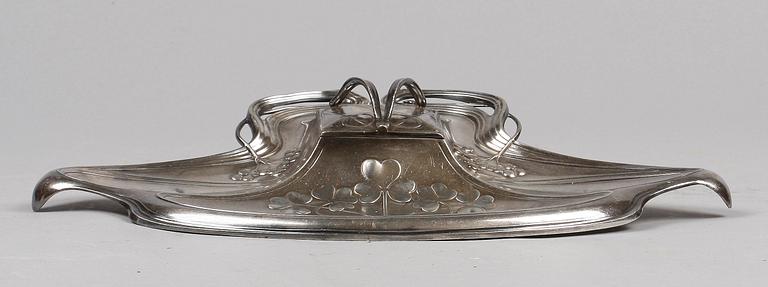 SKRIVSTÄLL, nysilver. WMF, Jugend, 1900-talets början.