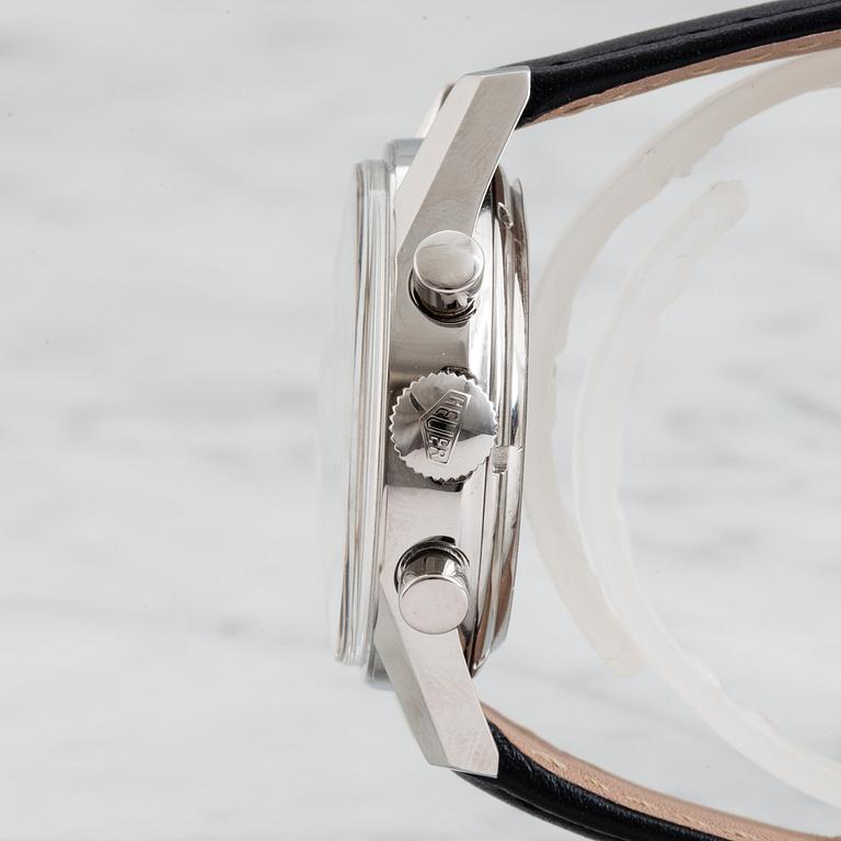 HEUER, Carrera (T SWISS), "Second Execution", chronograph, wristwatch, 36 mm,