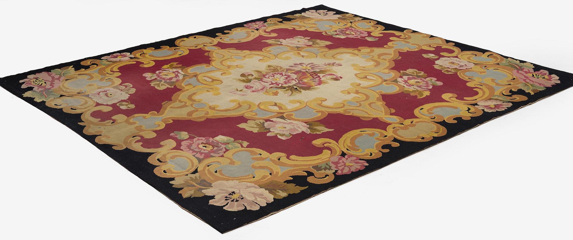 Antony Armstrong Jones, Lords Snowdons carpet, embroided c. 324 x 276 cm.