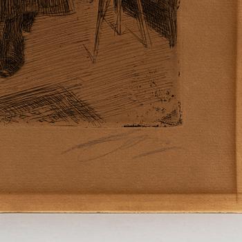 ANDERS ZORN, etching, 1909, state VI of VI, signed in pencil.