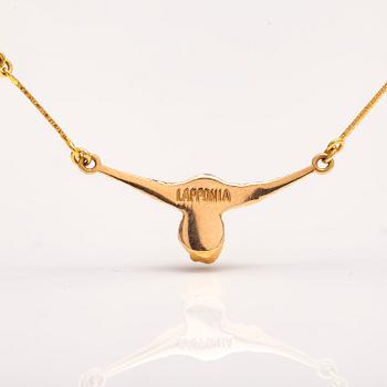 BJÖRN WECKSTRÖM, KAULAKORU "Cheek to cheek", 14K kultaa, viljellyt helmet. Lapponia 1988.