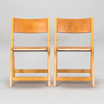 Six 1960s folding chairs for SOK Vaajakosken tehtaat.