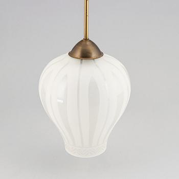 A Swedish modern ceiling lamp, ca 1940's.