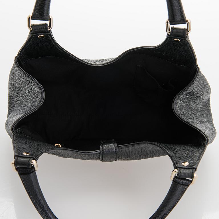 Gucci, A black leather 'Bardot' handbag.