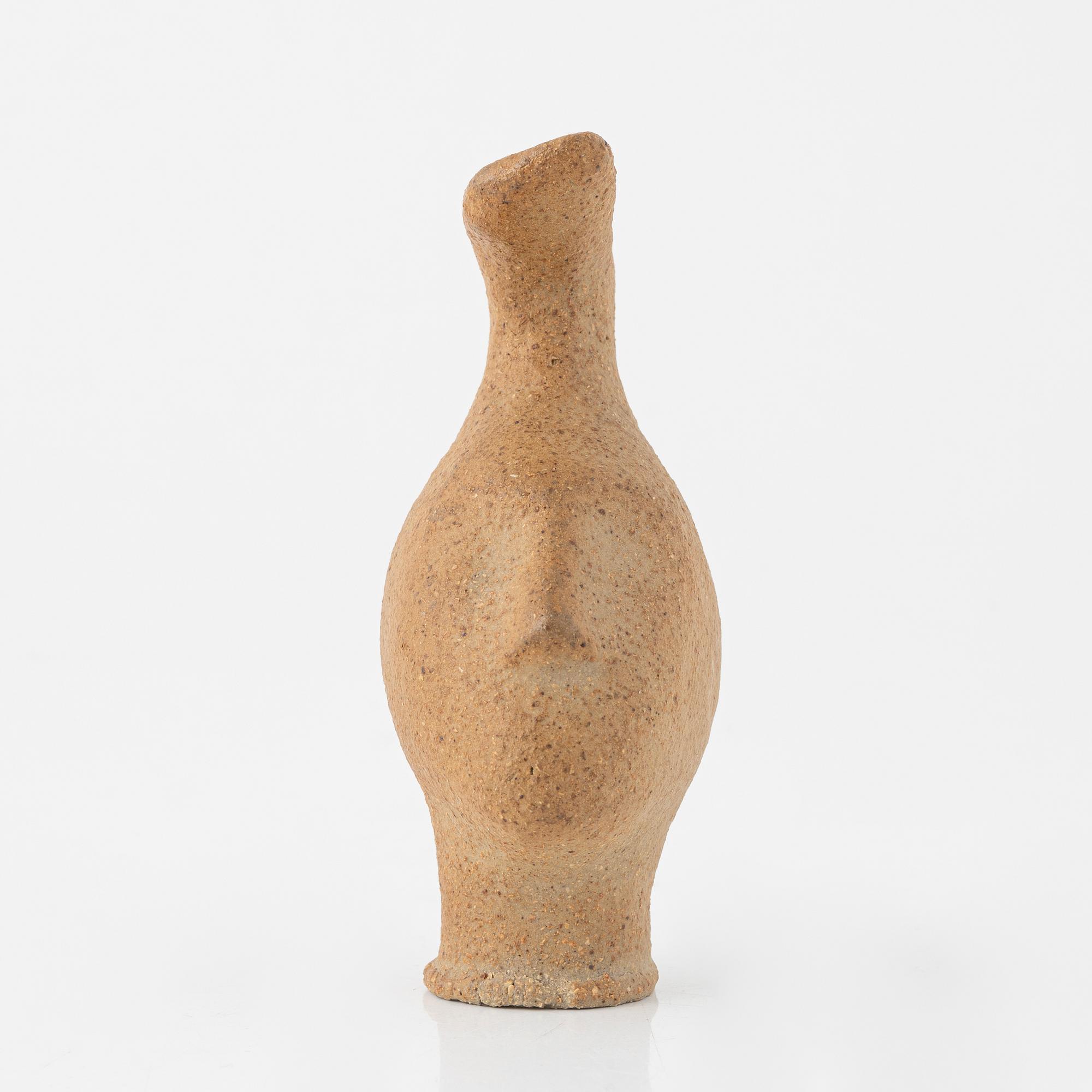 Stig Lindberg, figurin chamotte, Huvudfoting, signerad och daterad 76.