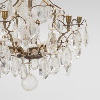 A Rococo style chandelier, first half of the 20th century.