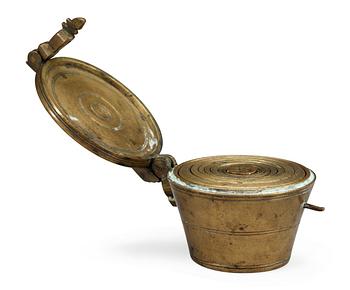 206. A brass set of measure, marked 1822.