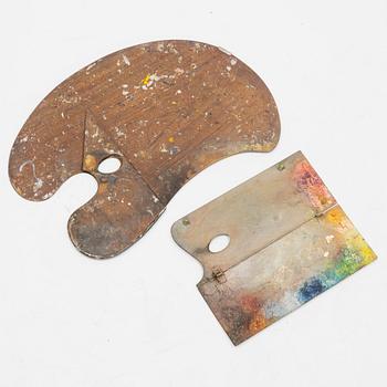 Birger Simonssons friluftsstaffli, paletter & målarlådor.