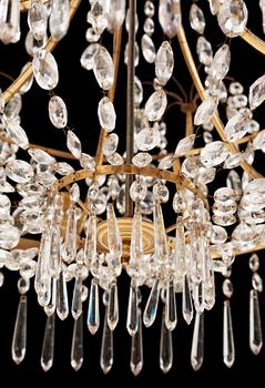 A North European circa 1800 six-light chandelier.