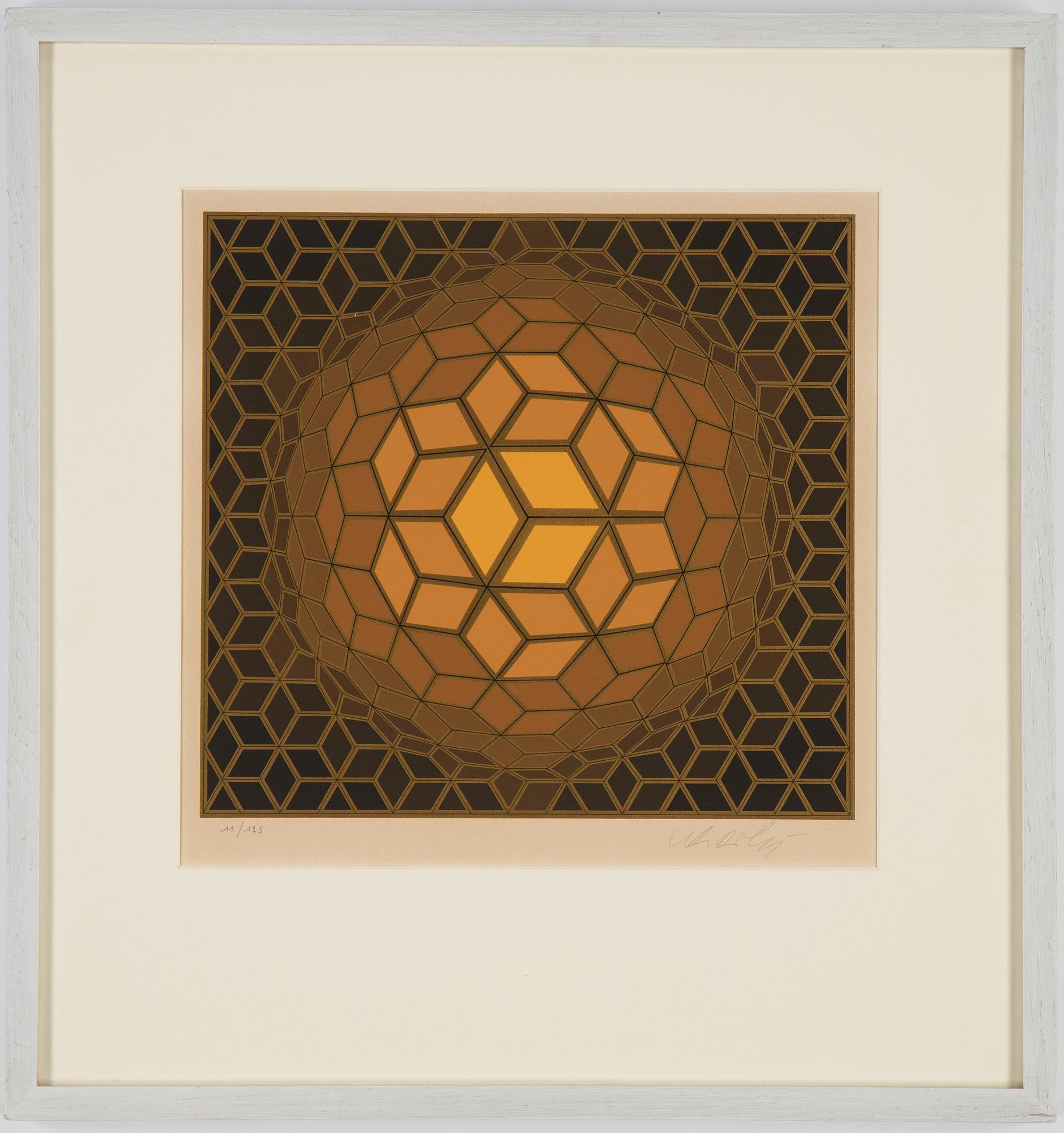 Victor Vasarely, silkscreen in colours, signed 11/25.