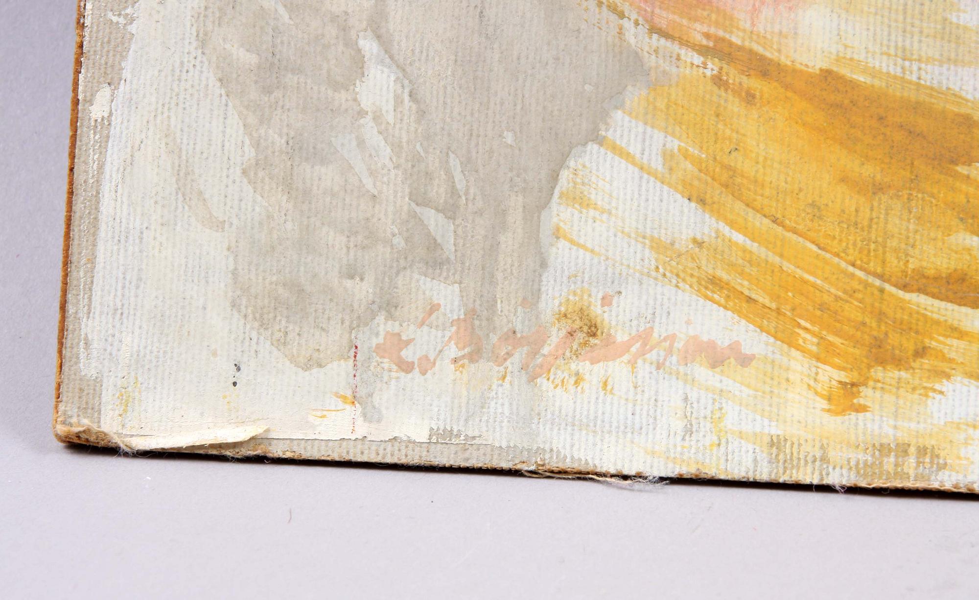 ANSGARIUS BÖRJESSON, olja på duk på pannå, sign o dat 195?.