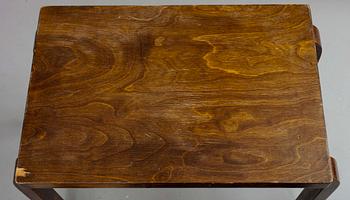 SATSBORD, 3 delar, mörkbetsad björk, Alvar & Aino Aalto, 1940-tal.