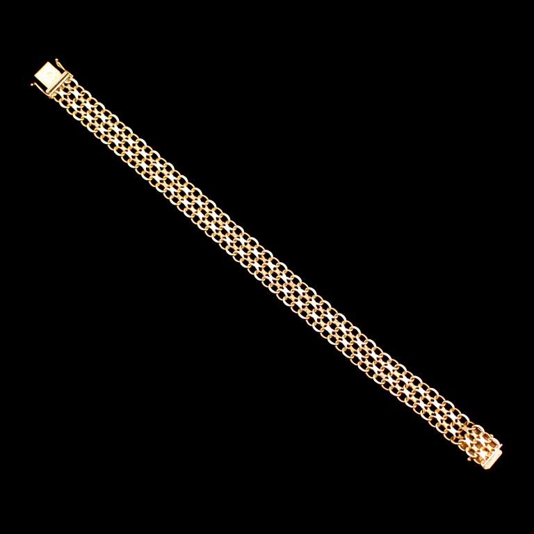 ARMBAND, 18 k guld, EWA 1964. Vikt 15 g.