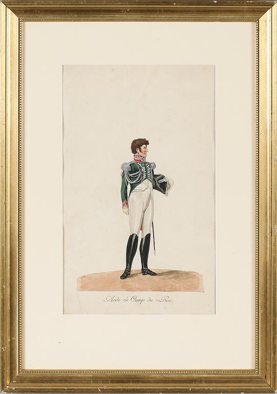 OKÄND KONSTNÄR, akvarell, 1800-tal.
