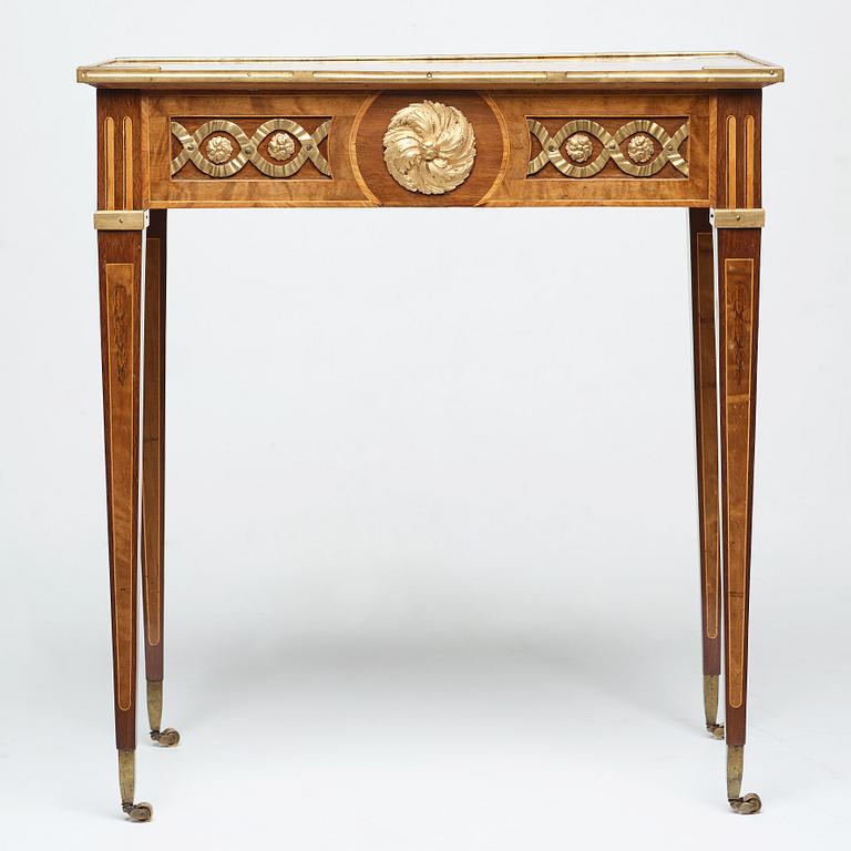 A Gustavian late 18th century table by Georg Haupt (master in Stockholm 1770-1784), not signed.