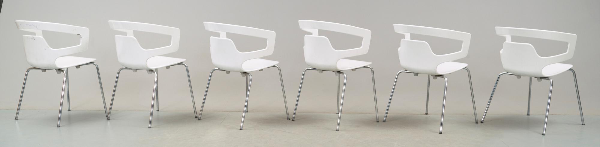 STOLAR, 6 st, "Contemporary stacking chair", Alfredo Häberli, Alias, 2000-tal.