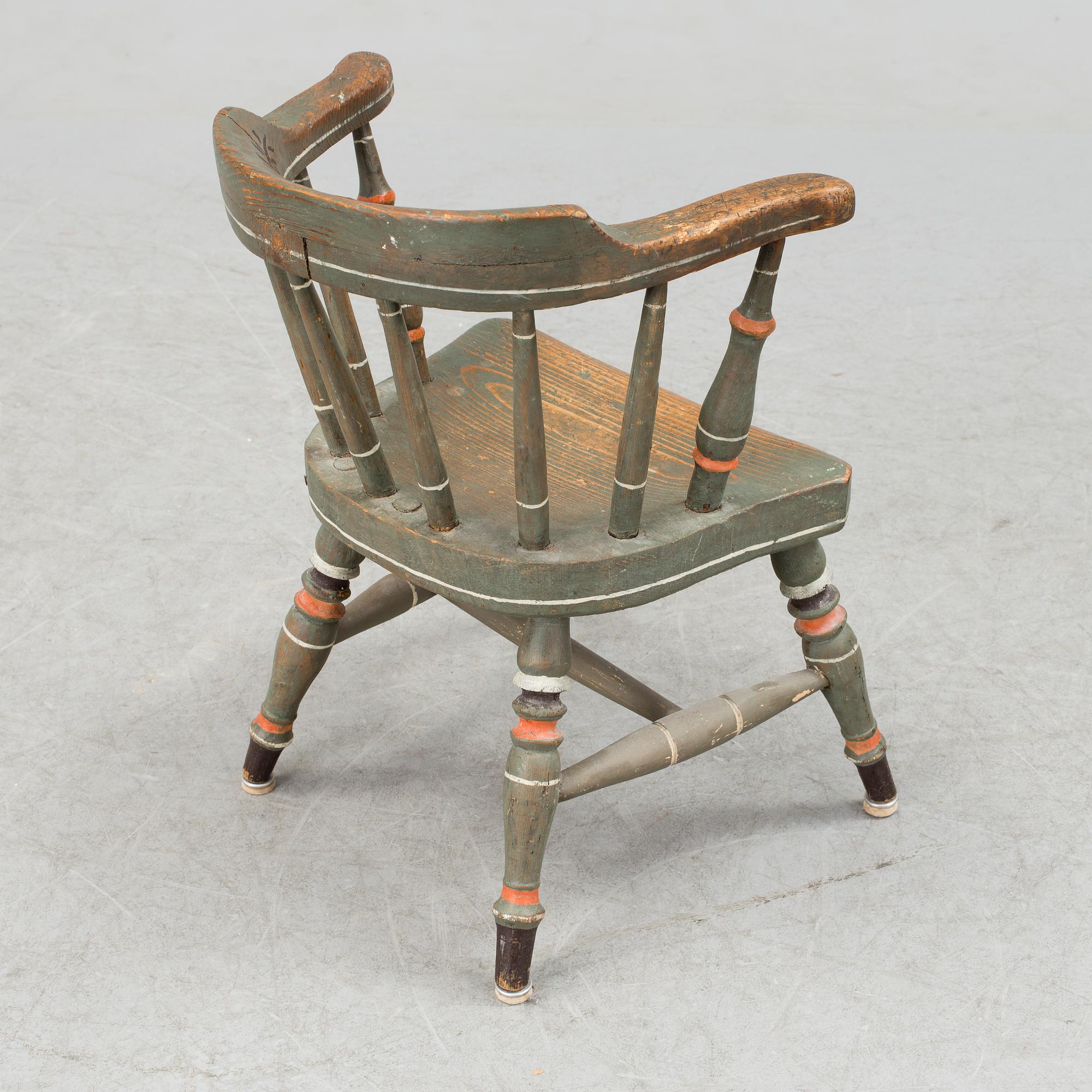 A childrens chair from the second half of the 19th century.
